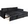 Ebuy24 Sacramento Anthracite Grey Sofa 218cm 3 personers