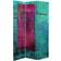 Oriental Furniture 71" Double Sided Turquoise/Magenta Room Divider