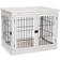 Pawhut Small Dog Crate Furniture Cage End Table with Two Sides Opening 81.3x66cm