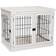 Pawhut Small Dog Crate Furniture Cage End Table with Two Sides Opening