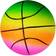 SportMe Basketboll Rainbow 22cm