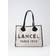 Lancel Sommer Tote Taske i Jute og Læder - Beige