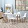 Homcom Stylish White Kitchen Chair 85.5cm 4pcs