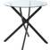 Homcom Round Clear/Black Dining Table 80cm