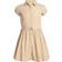 Nautica Girl's Belted Short Sleeve Shirt Dress - Khaki