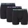 Nike Mens Blk/blue/frey Logo-waistband Pack of Three Stretch-recycled Polyester Boxers