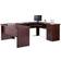 Office Depot Broadstreet U-Shaped Cherry Writing Desk 92x65"