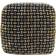 LR Home Black/Gold Modern Interwoven Pouffe