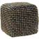 LR Home Black/Gold Modern Interwoven Pouffe