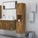 vidaXL Badkamerkast 30 x 30 x 130 cm Bewerkt Hout Gerookt
