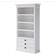 Nova Solo Halifax Tall White Bookcase with 3 Drawers Book Shelf