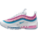 Nike Air Max 97 SE GS - White/Active Fuchsia/Blue Whisper/Blue Lightning