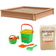 Nordic Play Active Sandpit Larch with Sand Toys 150x150cm