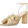 Loeffler Randall Camellia Bow Heel With Ankle Strap - Metallic Gold