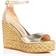 Stuart Weitzman Nudistcurve Espadrille Wedge Platino