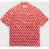 Ami Paris Men's Heart Print Vacation Shirt - Scarlet Red/White