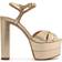 Schutz Keefa Ankle Strap Platform Sandals - Metallic Gold