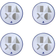 Paladone Playstation Coaster 4pcs