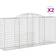 vidaXL Gabionkurver Buede 2 Stk 300 x 50 x 140 cm