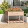 vidaXL brown, 111.5 111.5 81 Solid Wood Pine Planter with Shelf Plant Raised Bed Multi Colours/Sizes