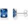 Thomas Sabo Womens Blue Solitaire Sterling-silver Stud Earrings