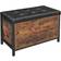 Vasagle Artificial Leather Rustic Brown Opbevaringsbænk 80x50cm