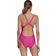 Adidas Women's Mid 3-Stripes Swimsuit - Lucid Fuchsia / White