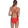 Adidas Women's Mid 3-Stripes Swimsuit - Bright Red / White