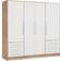 Forte Jupiter Sonoma Oak/White Wardrobe 206.5x200cm
