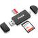 Vanja USB Type C Micro USB OTG Adapter and USB 2.0 Portable Memory Card Reader for SDXC, SDHC, SD, MMC, RS-MMC, Micro SDXC, Micro SD, Micro SDHC Card
