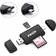 Vanja USB Type C Micro USB OTG Adapter and USB 2.0 Portable Memory Card Reader for SDXC, SDHC, SD, MMC, RS-MMC, Micro SDXC, Micro SD, Micro SDHC Card