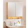 Fackelmann Mirror Cabinet 80cm x 81cm with LED Lighting