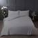 Highams 100% Pure Cotton with Pillow Case Dye Duvet Cover Silver, Grey