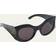 Balenciaga Black Hourglass Sunglasses 001 Black/Black/Grey