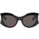 Balenciaga Black Hourglass Sunglasses 001 Black/Black/Grey