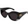 Balenciaga Black Hourglass Sunglasses 001 Black/Black/Grey