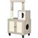 Pawhut Cat Litter Box Enclosure with Condo, Modern Cat Tree