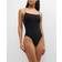 Toteme Black Smocked One-Piece Swimsuit