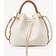 Marcie Drawstring Calfskin Bucket Bag MISTY IVORY