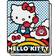 Northwest Hello Kitty On the Phone 40"x50" Sherpa Filz Blau, Rot, Weiß (152.4x127cm)