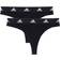 adidas Sportswear Pack Of 2 Logo Print Sport Thongs - Black/Black