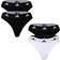 adidas Sportswear Pack Of 2 Logo Print Sport Thongs - Black/Black