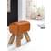 Wohnling Design Turnbock Sitzhocker Braun 40 x 30 x 47 cm
