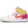 Jordan Jordan 1 Mid Edge Glow GS - White/Hyper Crimson/Pink Blast/Lemon Venom