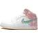 Nike Air Jordan 1 Mid SE GS - White/Green Glow/Artic Punch