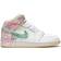 Nike Air Jordan 1 Mid SE GS - White/Green Glow/Artic Punch