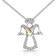 Philip Jones Guardian Angel Necklace - Silver/Gold/Transparent