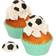 Funcakes Football Sugar Decorations Set of 8 Muffin Case