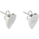 Gucci Heart Stud Earrings - Silver