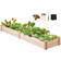 VEVOR 96 10in Raised Garden Bed, High Natural Fir Wood No-Bolt Elevated